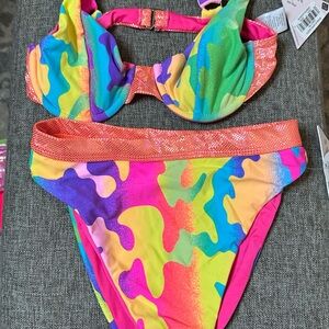 Dippin' Daisy's Multicolor Bikini Set-Revibe